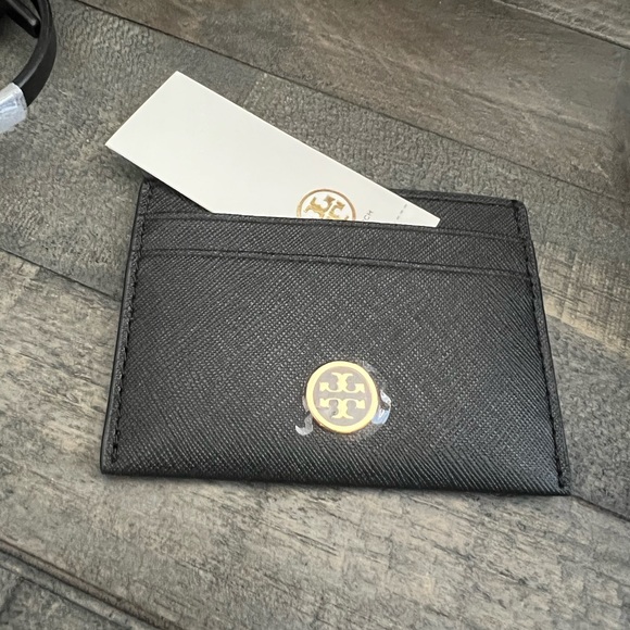 Tory Burch Handbags - Black card holder with gold letters